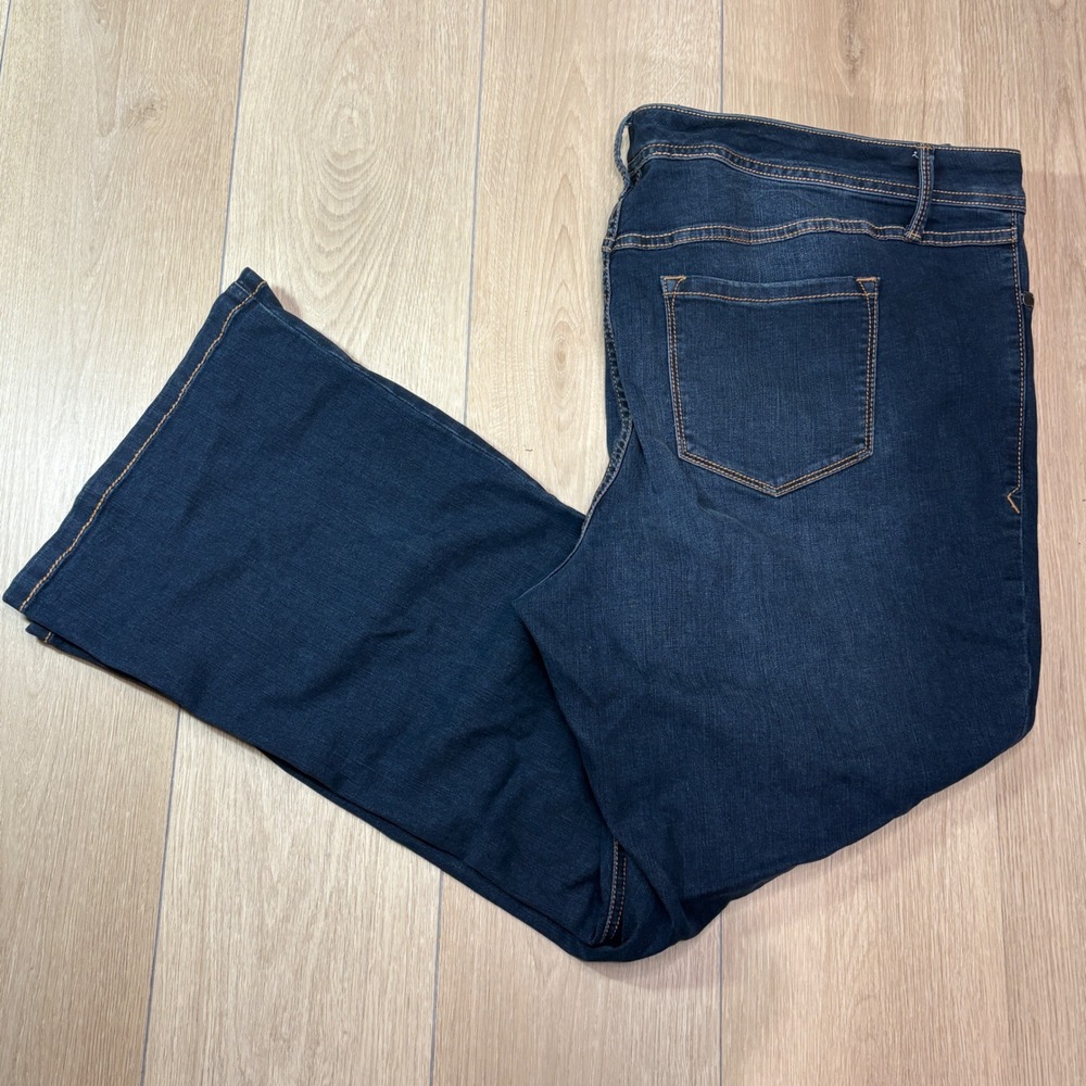 Torrid Luxe Slim Boot Jeans Dark Wash Super Stretch Denim Plus Size 22S Short